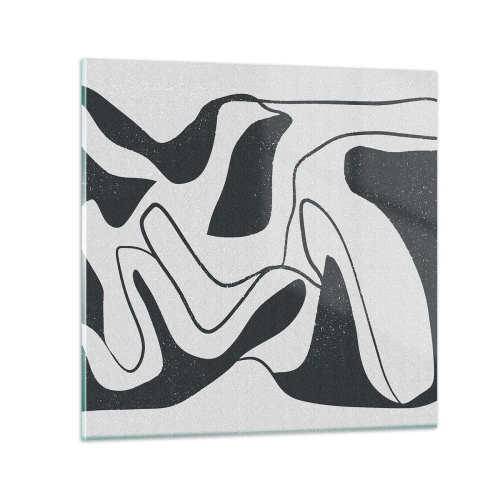 Impression sur verre - Image sur verre - Amusement de labyrinthe abstrait - 70x70 cm