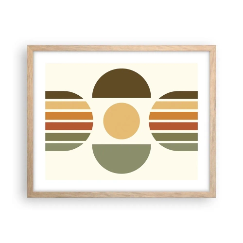 Affiche dans un chêne clair - Poster - Dans les coulaurs de la terre - 50x40 cm