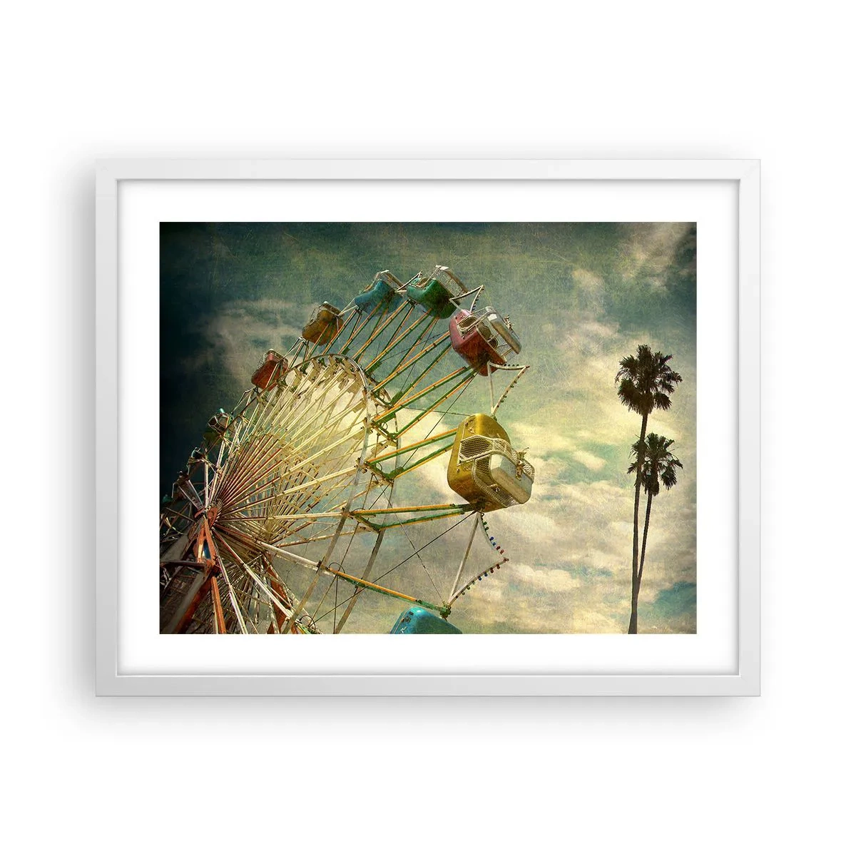 Affiche dans un cadre blanc - Poster - On va faire la fête - 50x40 cm