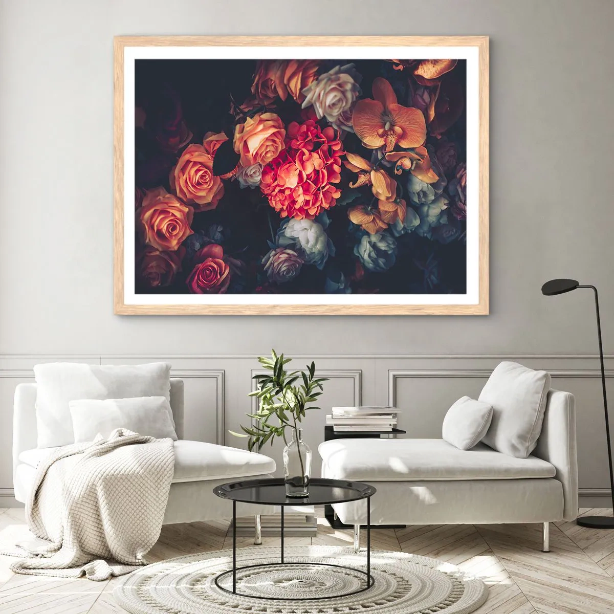 Affiche dans un chêne clair - Poster - Comme chez les maîtres hollandais - 100x70 cm