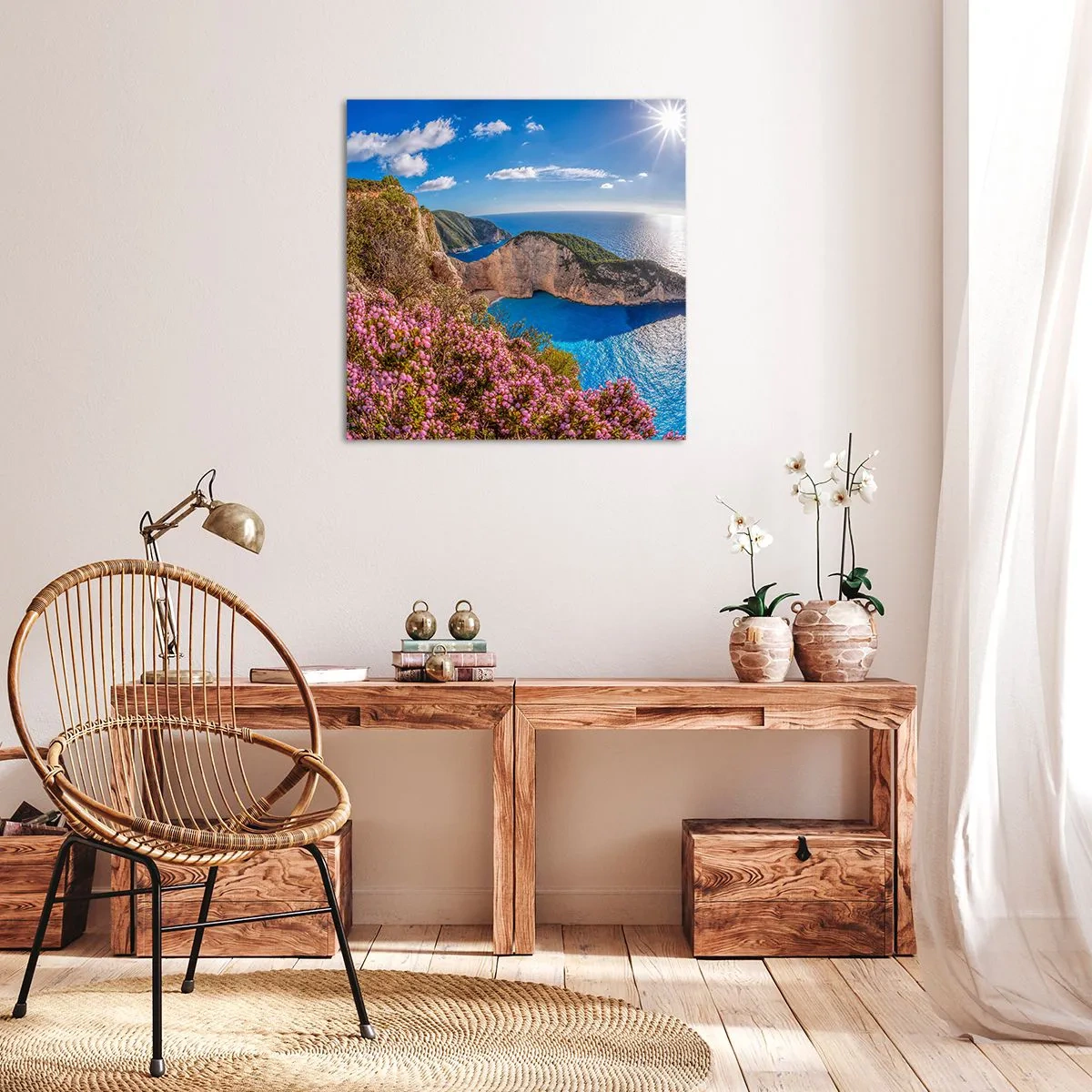 Impression sur toile - Image sur toile - Mes super vacances grecques - 60x60 cm