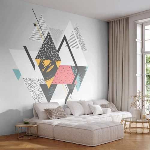 Papier Peint Autocollant Deluxe Sticker - Variation sur triangle et losange - Abstraction, Morceau, Triangles - 500x350 cm