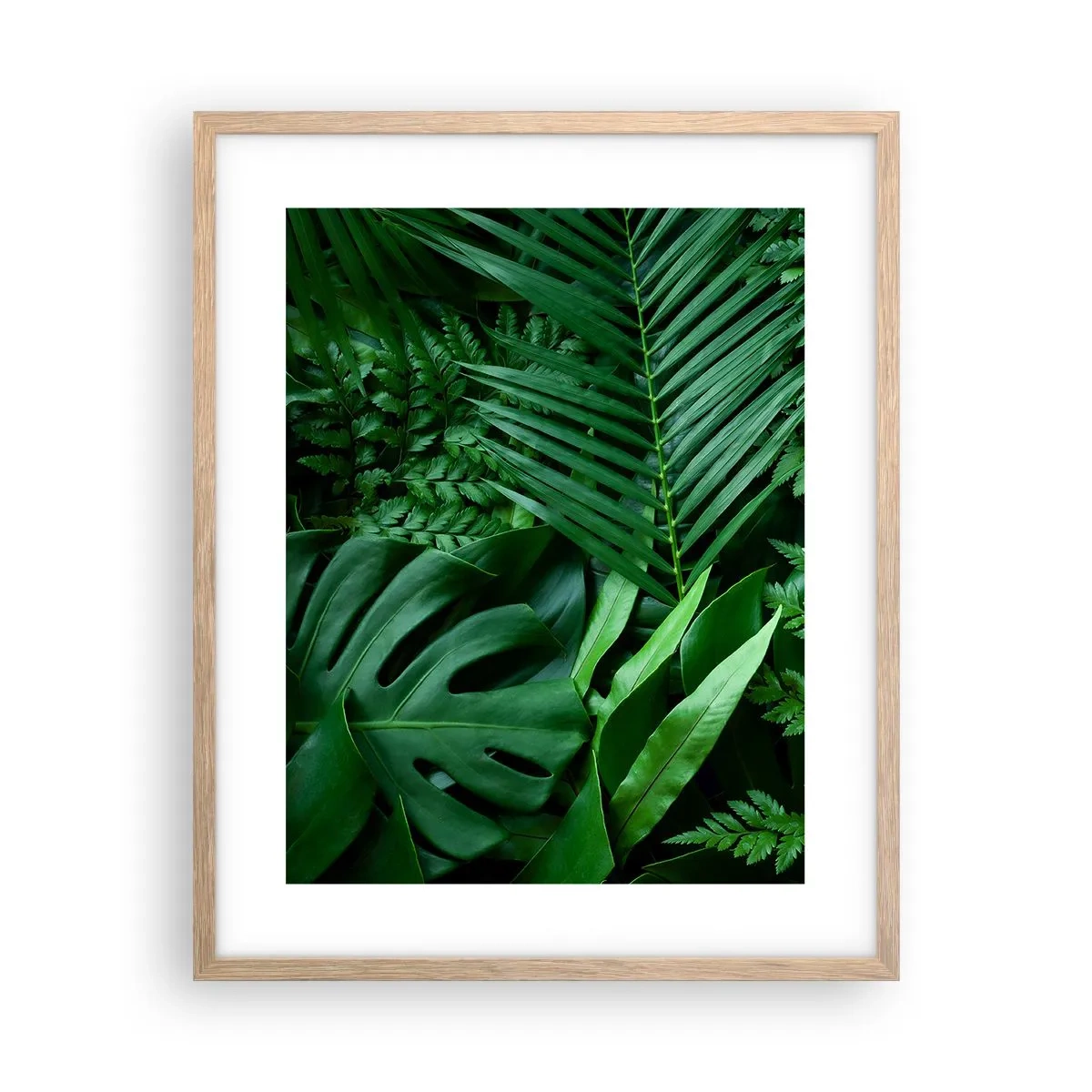Affiche dans un chêne clair - Poster - Emmitouflé de verdure - 40x50 cm