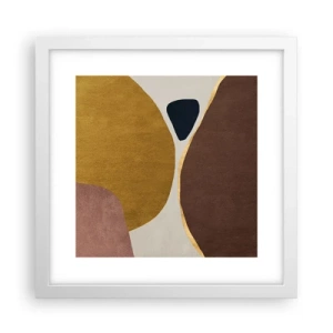 Affiche dans un cadre blanc - Poster - L'abstraction – une place dans l'espace - 30x30 cm