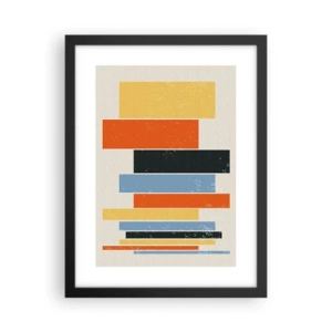 Affiche dans un cadre noir - Poster - Notation musicale - 30x40 cm