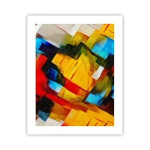 Affiche - Poster - Une superposition multicolore - 40x50 cm