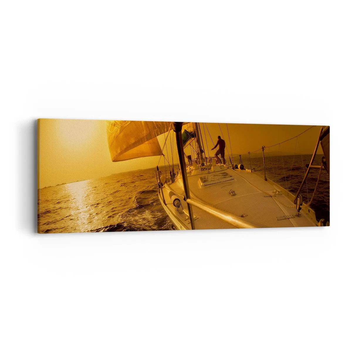 Impression sur toile - Image sur toile - Une soirée en por après une journée haute en couleurs - 90x30 cm