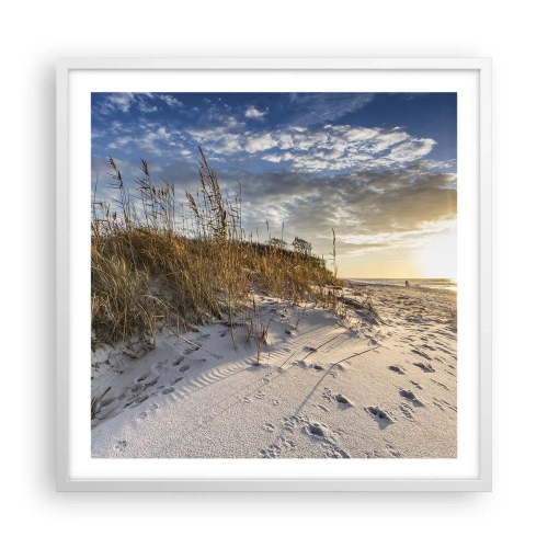 Affiche dans un cadre blanc - Poster - Invitation à la ballade - 60x60 cm