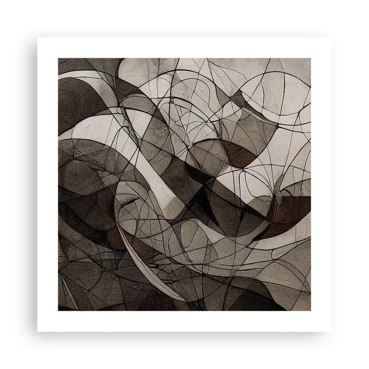 Affiche - Poster - Circulation des couleurs de la terre - 50x50 cm