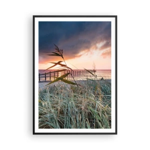 Affiche dans un cadre noir - Poster - Ça ne passe pas avec le vent - 70x100 cm