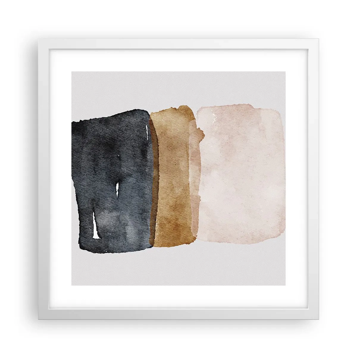 Affiche dans un cadre blanc - Poster - Composition de couleurs de la terre - 40x40 cm