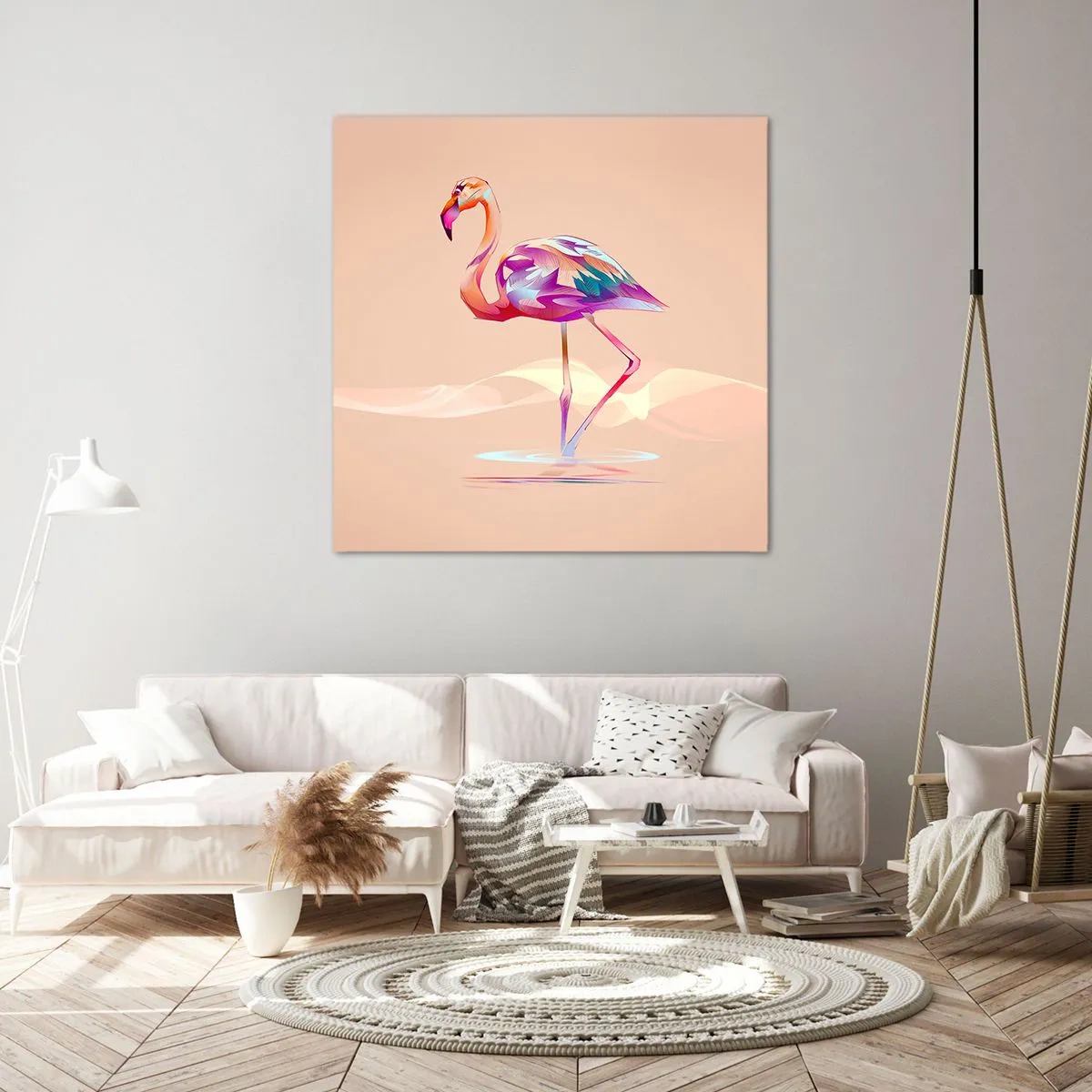 Impression sur toile - Image sur toile - L'oiseau des bonnes émotions - 30x30 cm