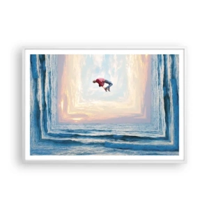 Affiche dans un cadre blanc - Poster - Vers une autre dimension - 100x70 cm