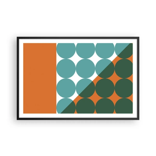 Affiche dans un cadre noir - Poster - En haut et en diagonale - 91x61 cm