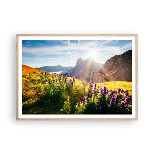 Affiche dans un chêne clair - Poster - La vie secrète des herbes - 100x70 cm