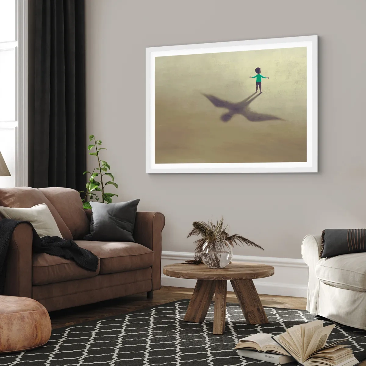 Affiche dans un cadre blanc - Poster - Héros du futur - 91x61 cm