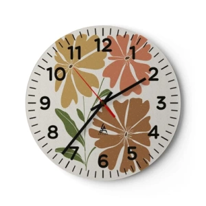 Horloge murale - Pendule murale - Nature et géométrie - 30x30 cm