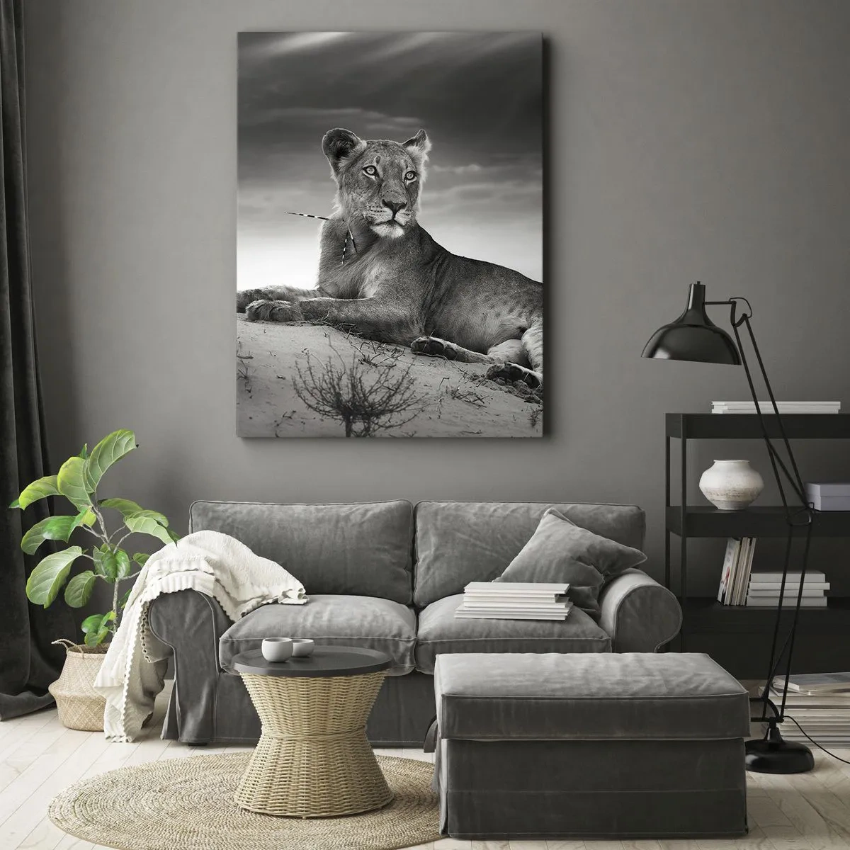 Impression sur toile - Image sur toile - La reine du désert reste - 55x100 cm