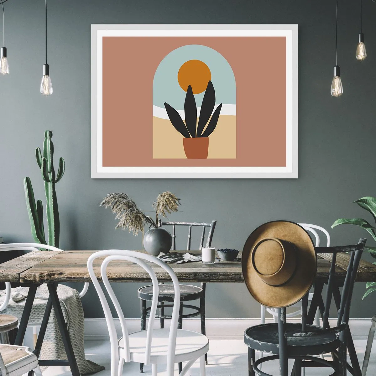Affiche dans un cadre blanc - Poster - Petits bonheurs - 40x30 cm