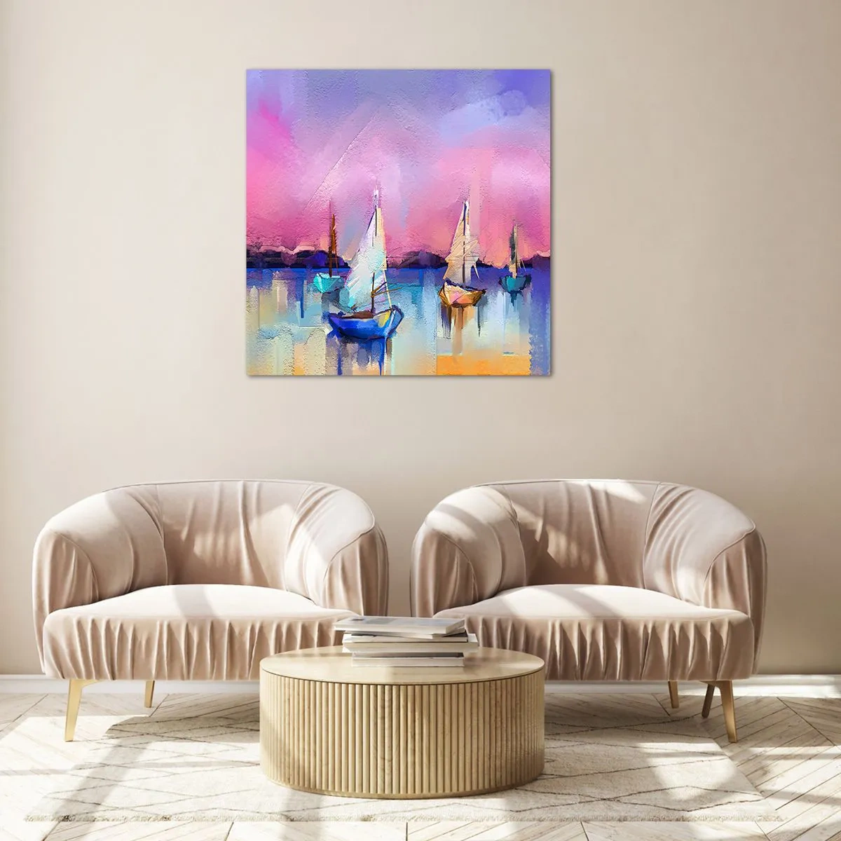 Impression sur verre - Image sur verre - Direction: les eaux larges - 40x40 cm