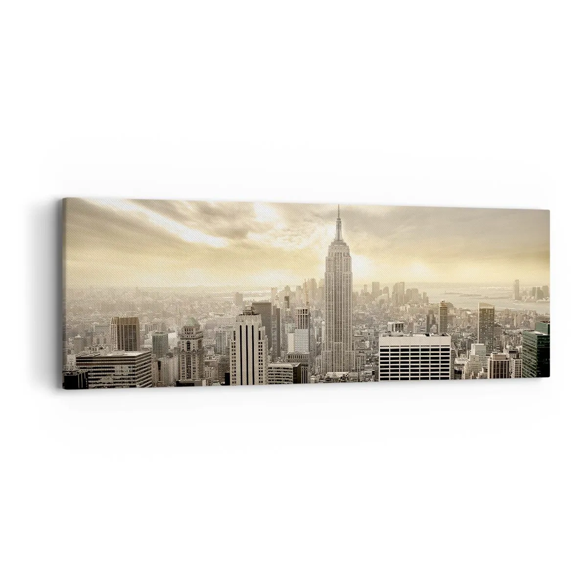Impression sur toile - Image sur toile - New York tissé de gris - 90x30 cm