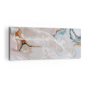 Impression sur toile - Image sur toile - Le bleu serpente sous le blanc - 100x40 cm