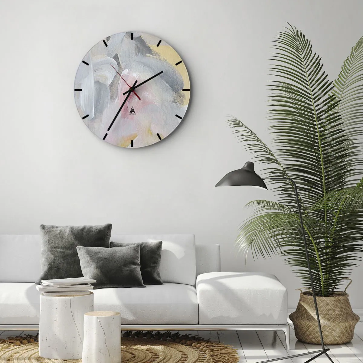 Horloge murale - Pendule murale - Dans un monde pastel - 30x30 cm