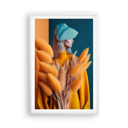 Affiche dans un cadre blanc - Poster - Portrait moelleux - 61x91 cm