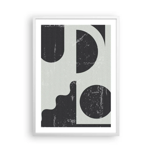 Affiche dans un cadre blanc - Poster - Composition dessus et dessous - 50x70 cm