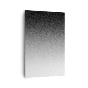 Impression sur toile - Image sur toile - Dégradé minimaliste noir et blanc en pointillé - 80x120cm - Du coté de la lumière - Décoration murale moderne pour le salon et la chambre ARTTOR