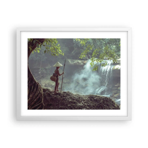 Affiche dans un cadre blanc - Poster - Lier d'amitié avec la nature - 50x40 cm