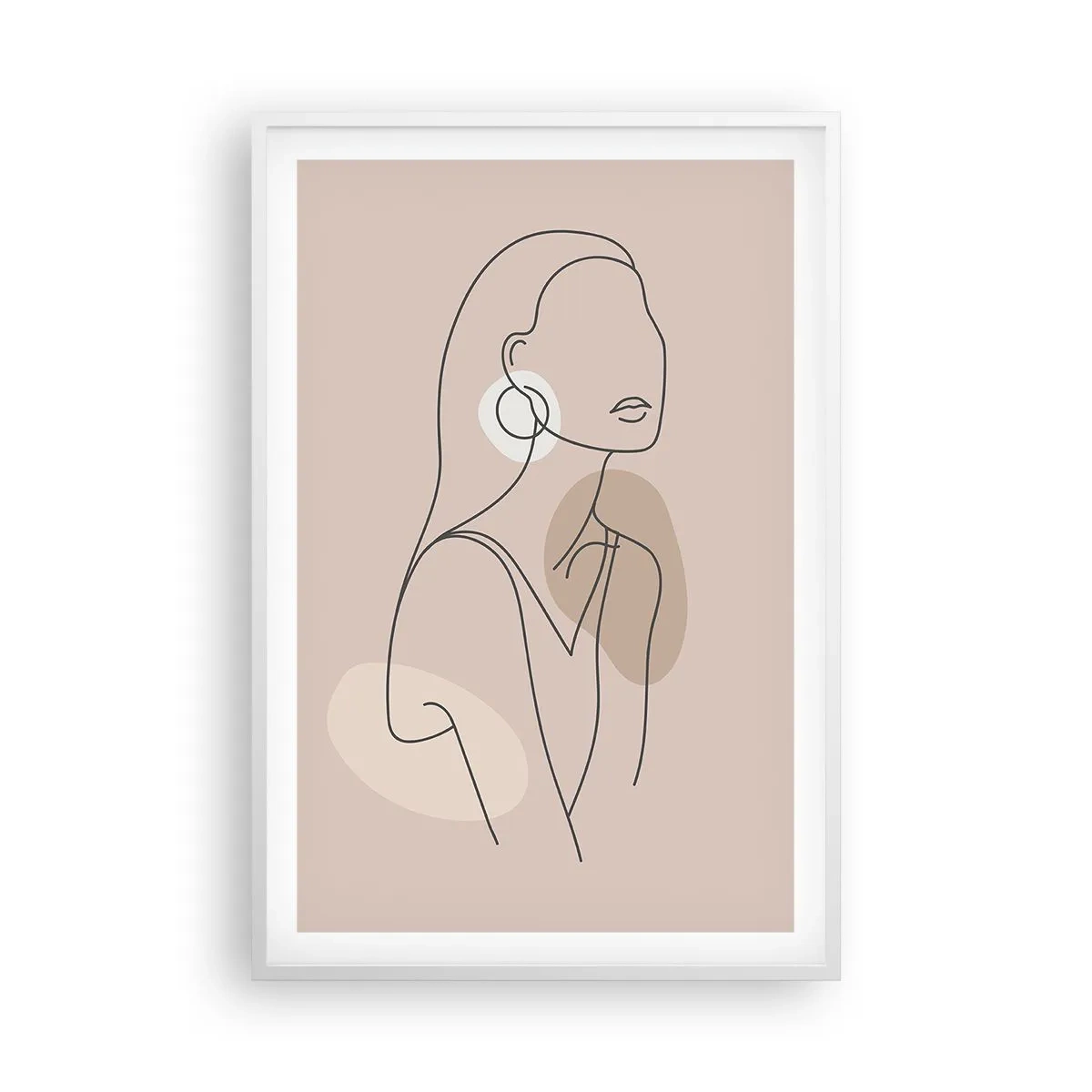 Affiche dans un cadre blanc - Poster - Icone féminin - 61x91 cm