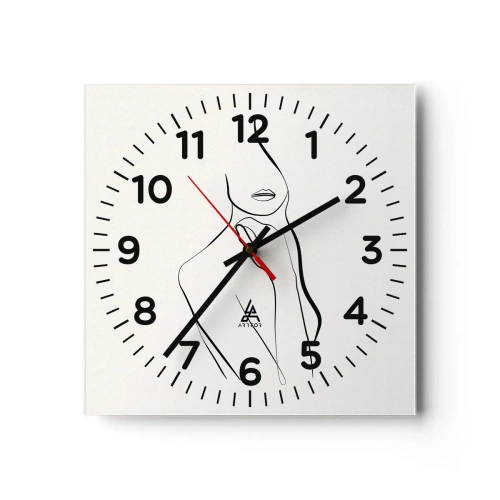 Horloge murale - Pendule murale - Vague de mélancolie - 30x30 cm