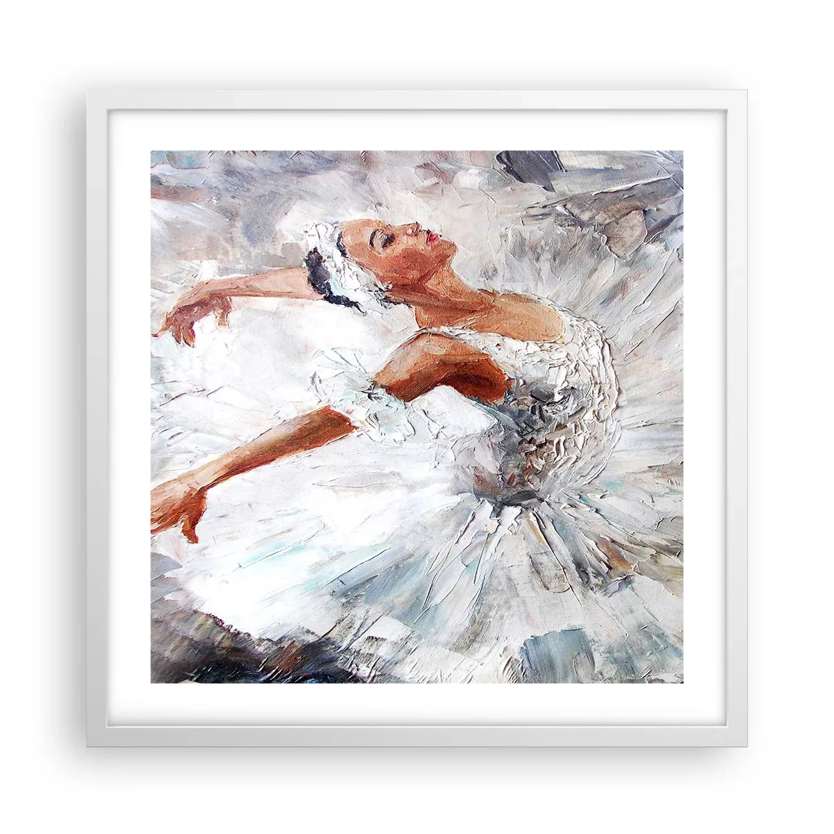 Affiche dans un cadre blanc - Poster - Délicat et léger comme du tulle - 50x50 cm