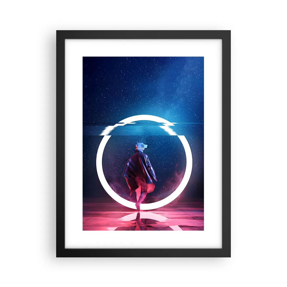 Affiche dans un cadre noir - Poster - Entre deux mondes - 30x40 cm
