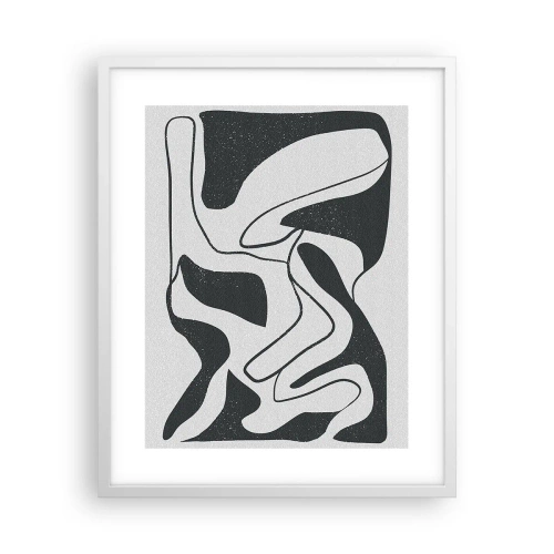 Affiche dans un cadre blanc - Poster - Amusement de labyrinthe abstrait - 40x50 cm