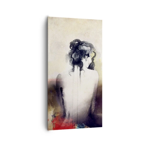 Impression sur toile - Image sur toile - Lignes lisses, formes ovales - 65x120 cm