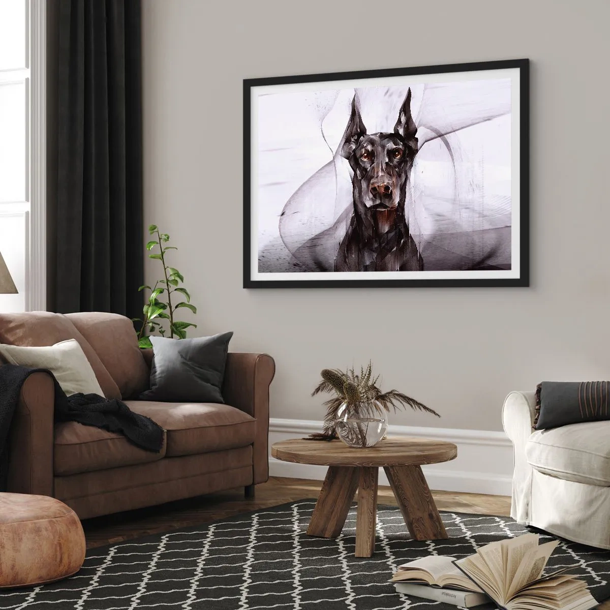 Affiche dans un cadre noir - Poster - Né noble - 91x61 cm