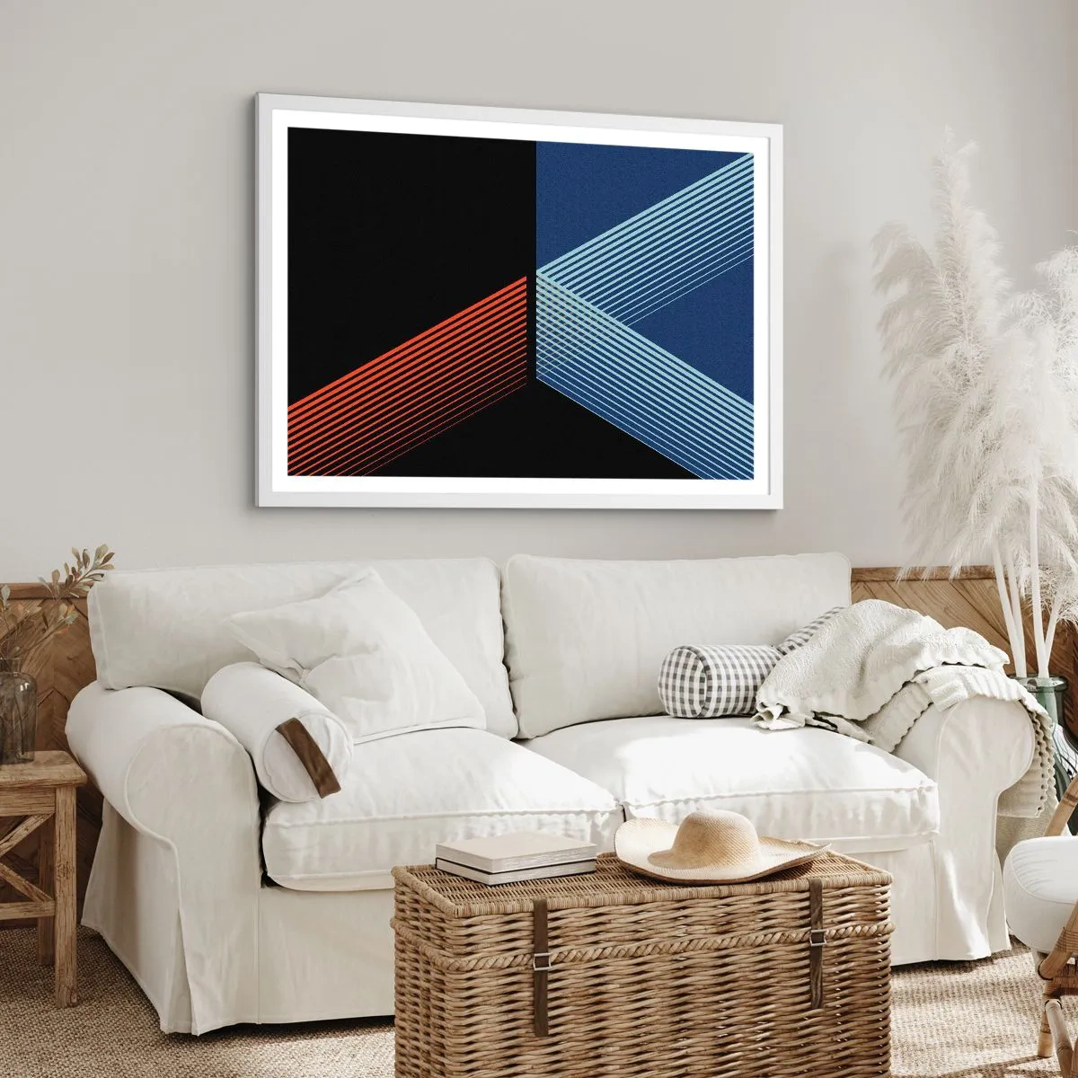 Affiche dans un cadre blanc - Poster - Histoire simple - 40x30 cm