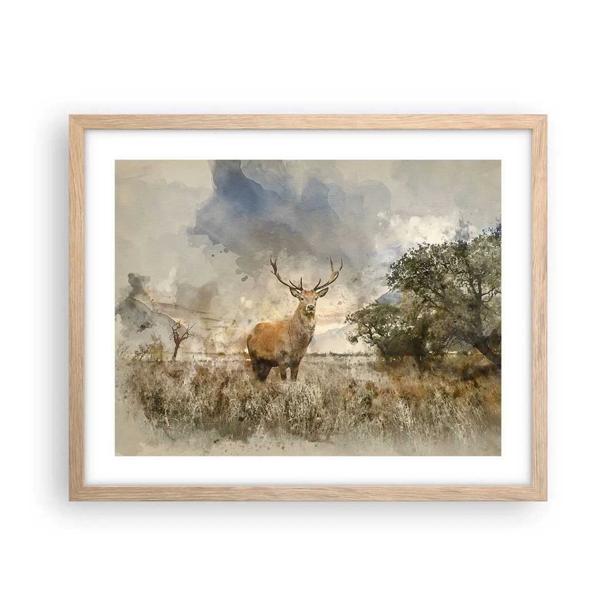 Affiche dans un chêne clair - Poster - Dignité - force - majesté - 50x40 cm