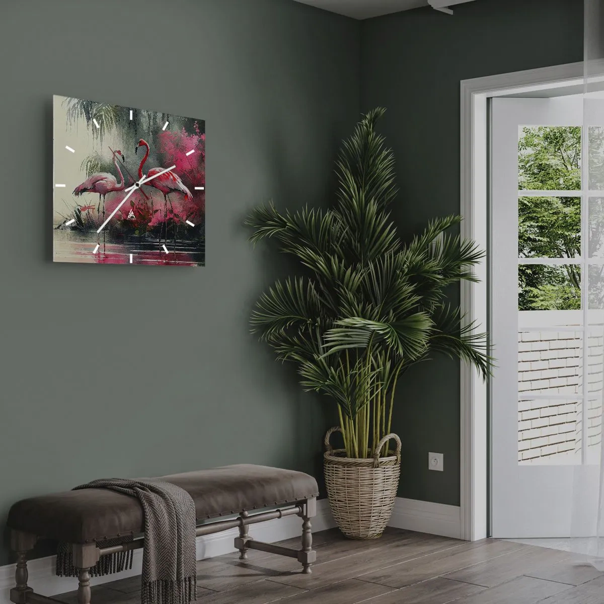 Horloge murale - Pendule murale - Une leçon de grâce naturelle - 30x30 cm