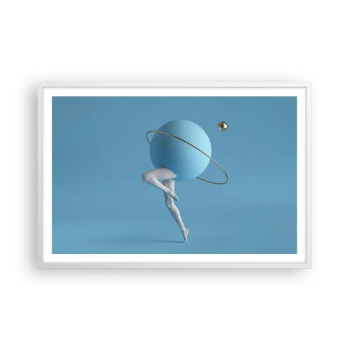 Affiche dans un cadre blanc - Poster - Et les planètes deviennent folles - 91x61 cm