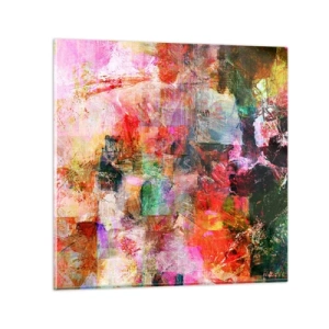 Impression sur verre - Image sur verre - Un voyage à travers les roses - 30x30 cm