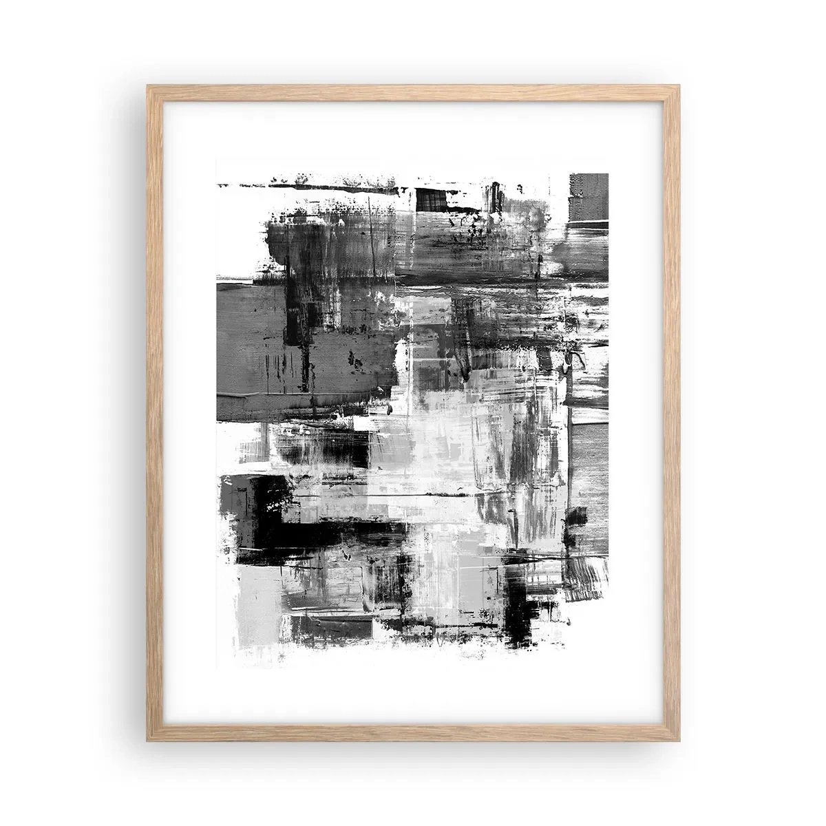 Affiche dans un chêne clair - Poster - Le gris est beau - 40x50 cm