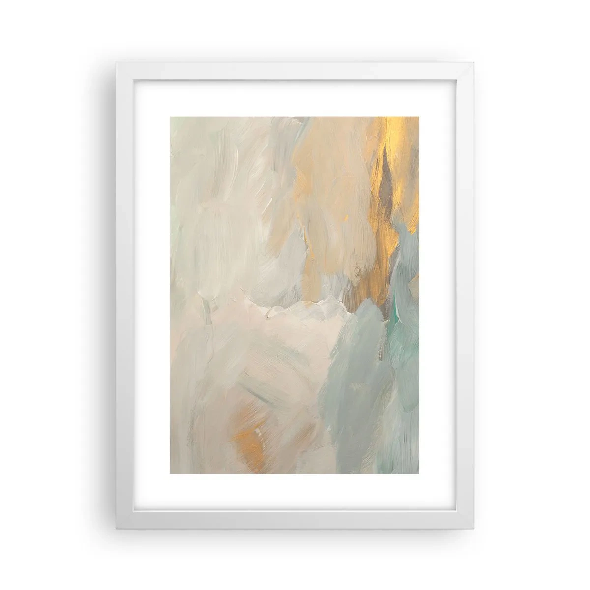 Affiche dans un cadre blanc - Poster - Abstraction – le pays de la douceur - 30x40 cm