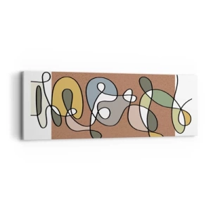 Impression sur toile - Image sur toile - Une abstraction qui mérite le sourire - 90x30 cm