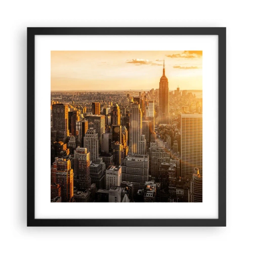 Affiche dans un cadre noir - Poster - Grandir au soleil - 40x40 cm