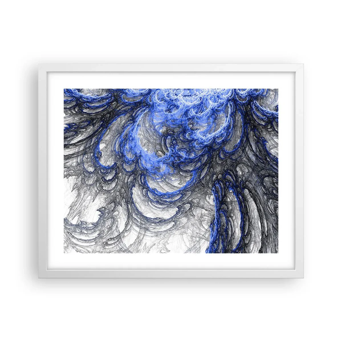 Affiche dans un cadre blanc - Poster - La naissance d'une vague - 50x40 cm