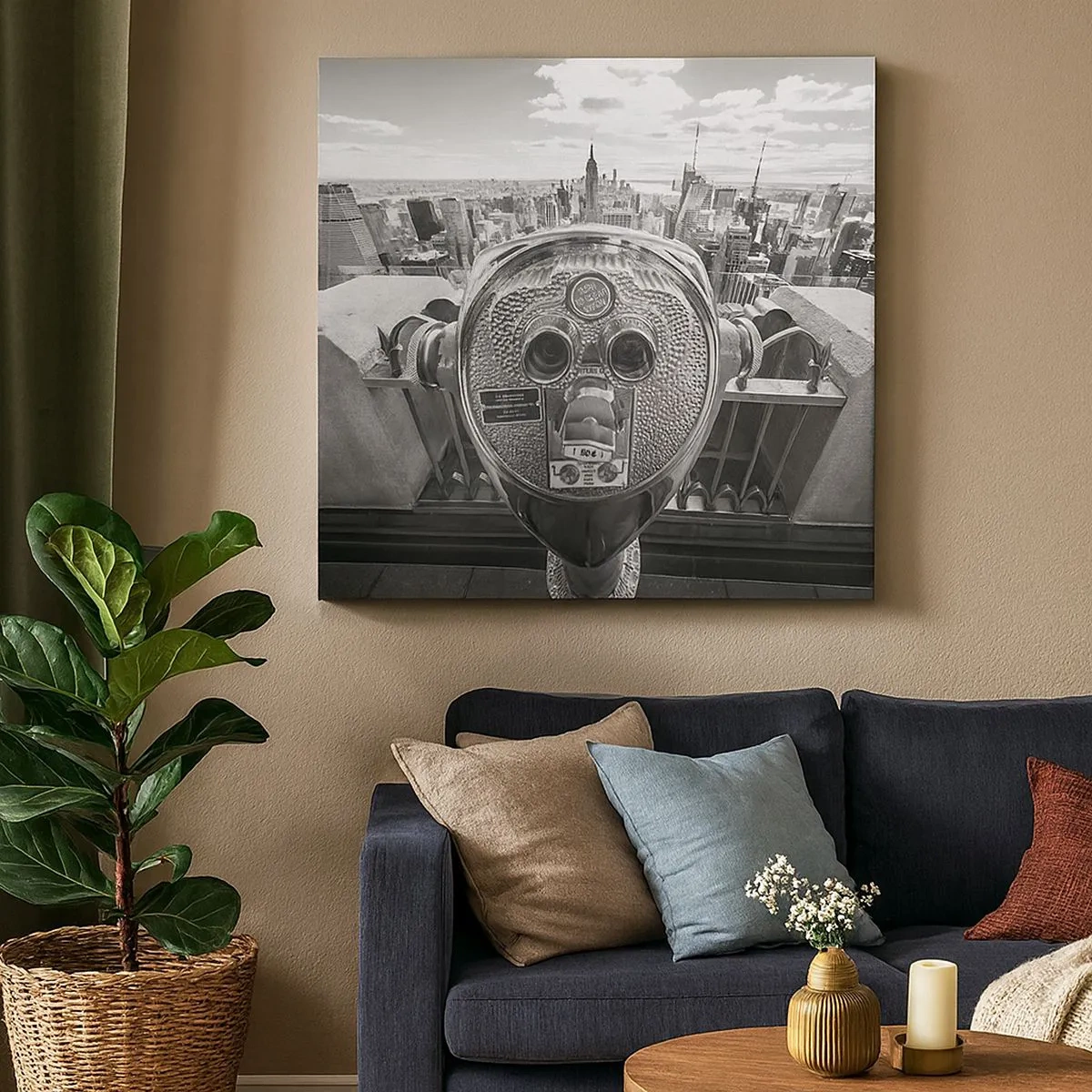 Impression sur toile - Image sur toile - Ville sur les villes - 30x30 cm