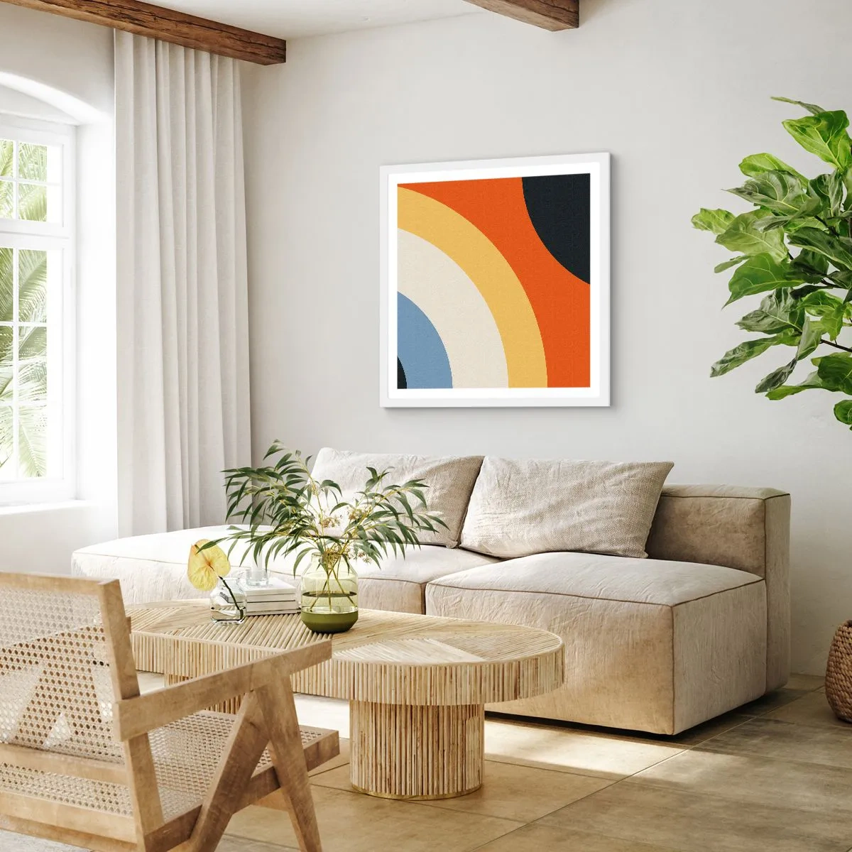 Affiche dans un cadre blanc - Poster - Vers son soi - 30x30 cm